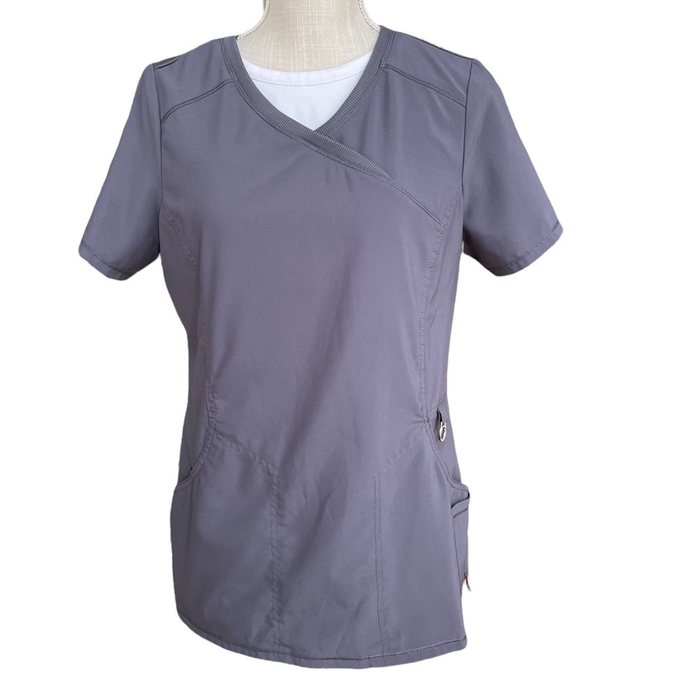 Cherokee Infinity Ash‎ Gray Scrub Top Size: M